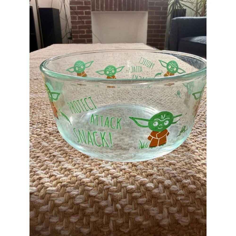 Baby Yoda snack attack glass bowl